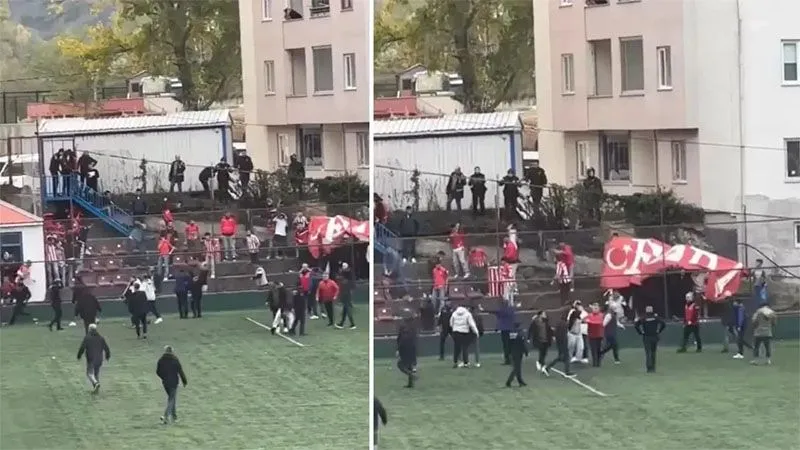 TARAFTARLAR MAÇA DEĞİL PROVOKASYONA GELDİ 