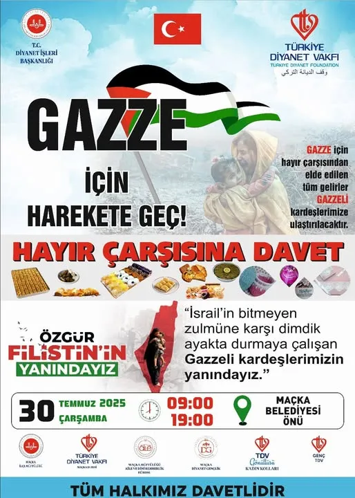 MAÇKA GAZZE İÇİN KOLLARI SIVADI 